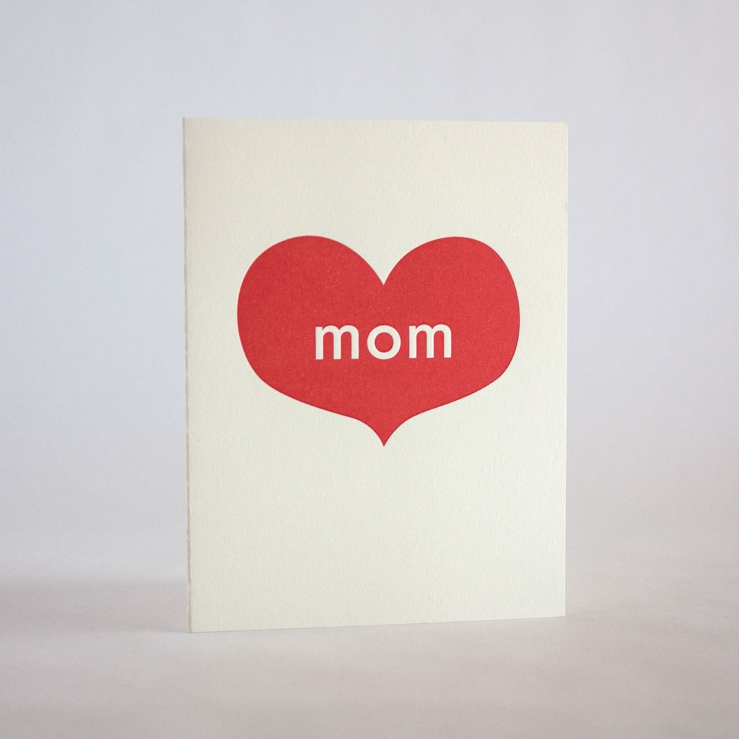 Big Heart Mom Letterpress Card | Fugu Fugu (CA)