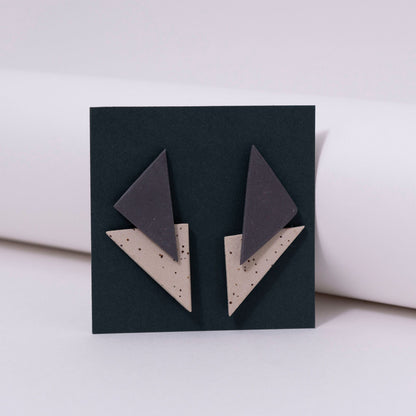 Ceramic & Triangle Earrings