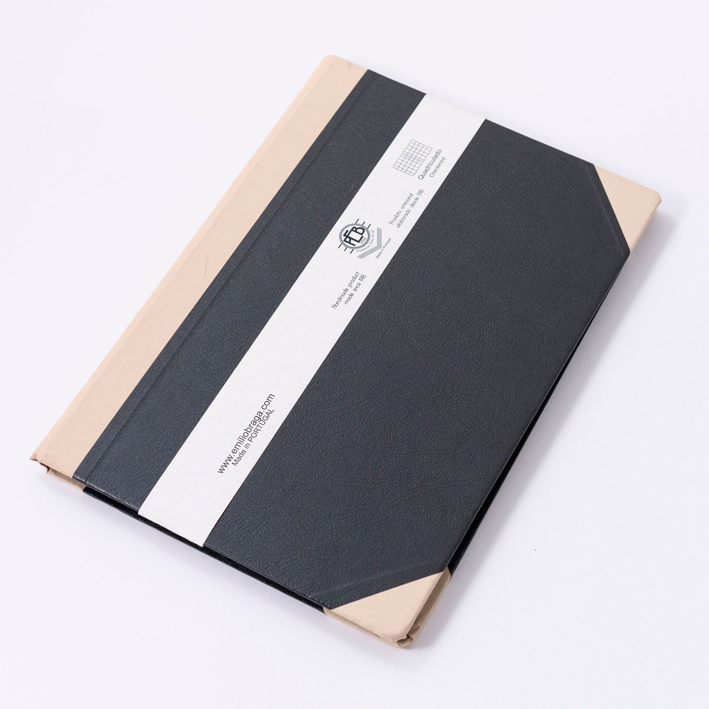 Emilio Braga Hardbound Leather Notebooks with Grid Pages