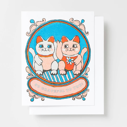 So Grateful To You Risograph Card | Yellow Owl Workshop (CA)
