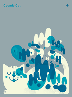 Cosmic Cat | The Little Friends of Printmaking (CA)