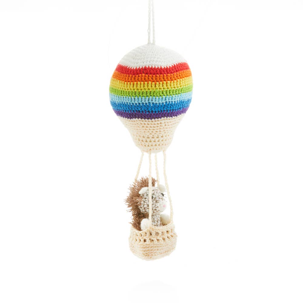 Aeronaut Hedgehog Crochet Critter  Ornament
