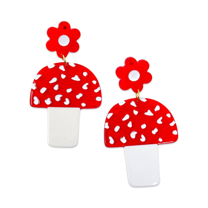 Mushrooms and Flowers Earrings | Jenny Lemons (CA)