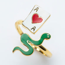 Load image into Gallery viewer, Ace of Hearts &amp; Snake Ring | Yellow Owl Workshop (CA)
