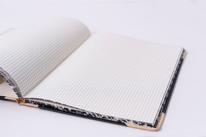 Emilio Braga Hardbound Leather Notebooks with Grid Pages