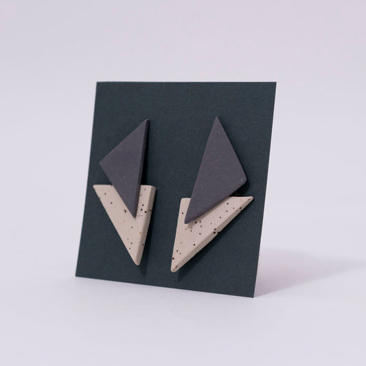 Ceramic & Triangle Earrings