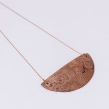 Load image into Gallery viewer, Handmade Half Moon Wooden Necklace | Brown Woodcraft (TX)
