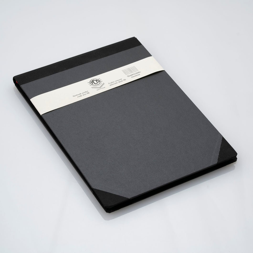 Emilio Braga Hardbound Leather Notebooks with Grid Pages