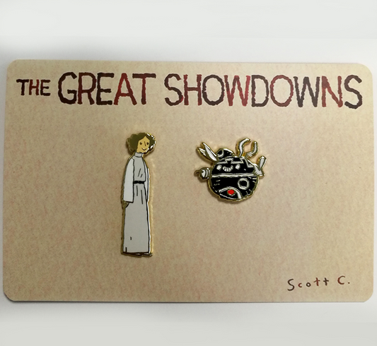 The Princess and Roundy Enamel Pin by Scott C.