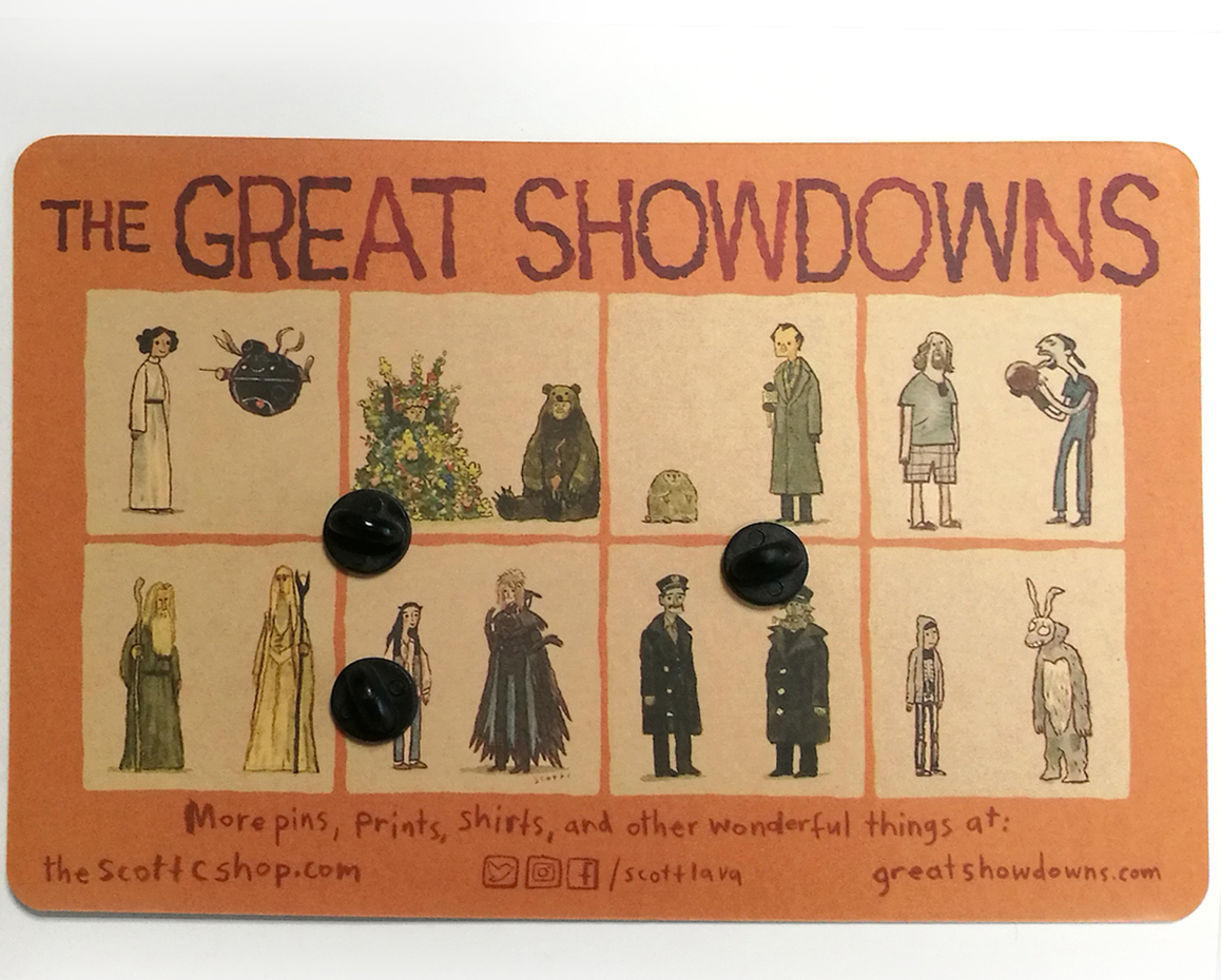 The Groundhog and the Newsperson Enamel Pin by Scott C.