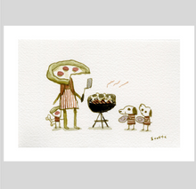 Load image into Gallery viewer, Grillin Pizza Head | Scott Campbell | 5x7

