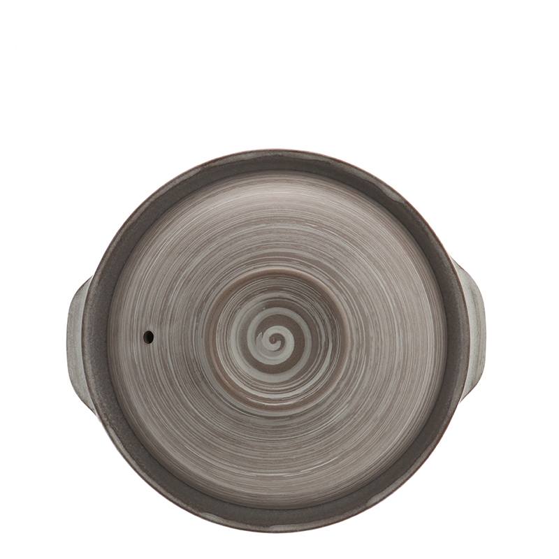 White Swirls Taupe 6-Gp Donabe
