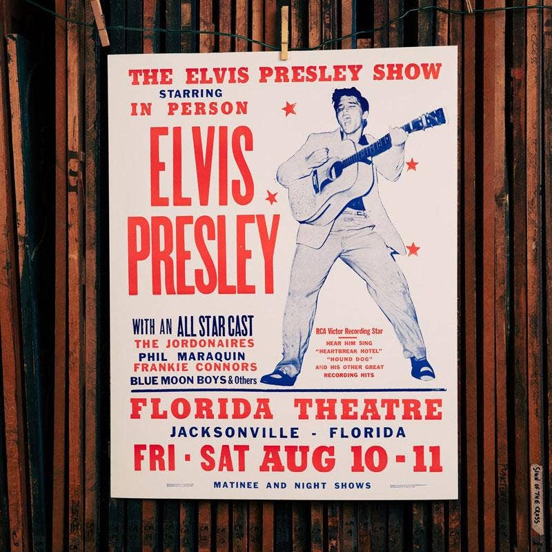 Elvis Presley Letterpress Print | Hatch Show Print (TN)