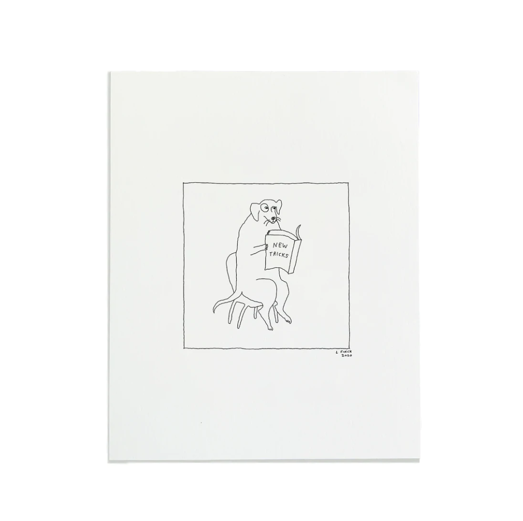 Old Dog New Tricks Letterpress Print | Liana Finck (NY)