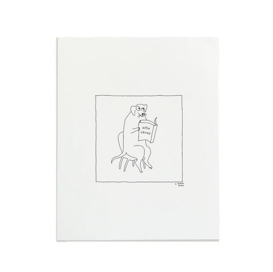 Old Dog New Tricks Letterpress Print | Liana Finck (NY)