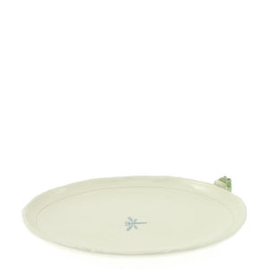 Oblong Frog & Dragonfly Plate