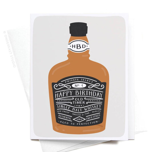 Happy Birthday Whiskey Bottle | Onderkast Studio (TX)