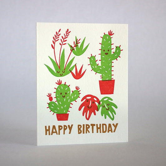 Birthday Plants Letterpress Card | Fugu Fugu (CA)