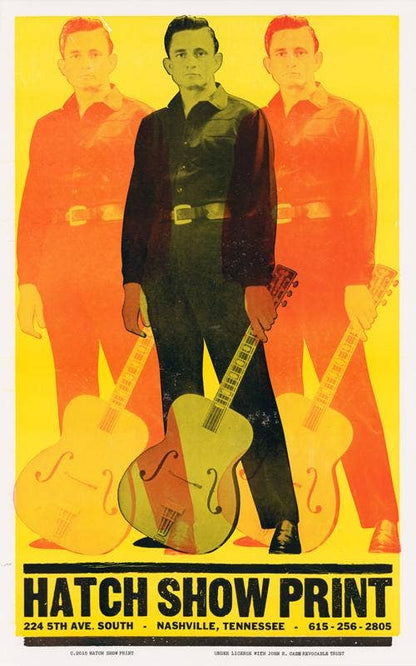 Triple Johnny Cash | Hatch Show Print (TN)