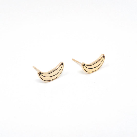 18k Gold Banana Enamel Earrings | Jenny Lemons (CA)