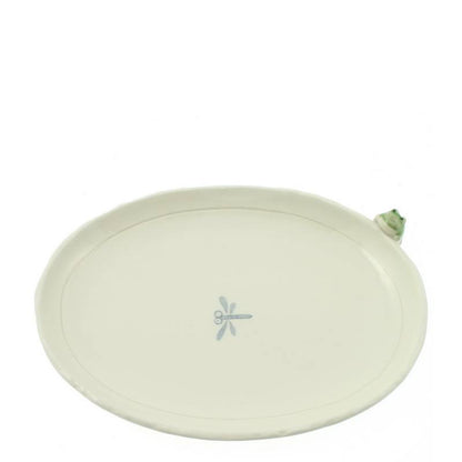Oblong Frog & Dragonfly Plate