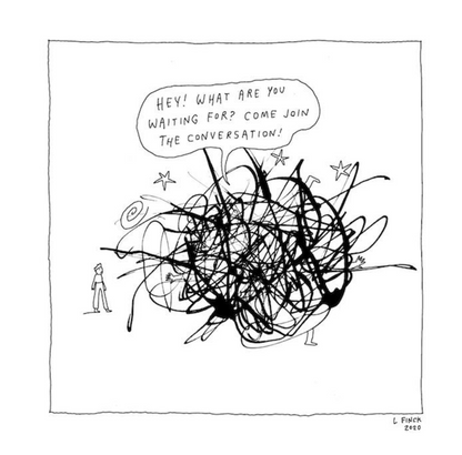 Join the Conversation Letterpress Print | Liana Finck (NY)