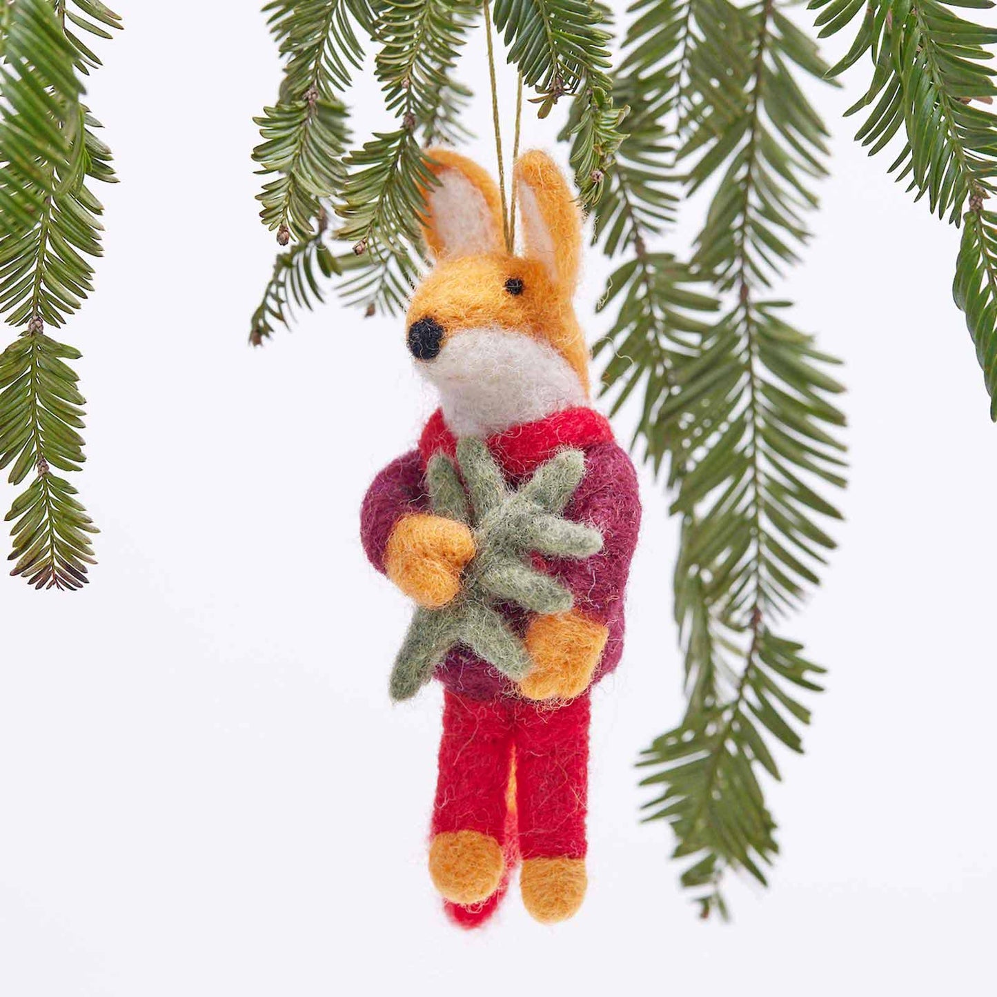 Fox Wool Felt Ornament