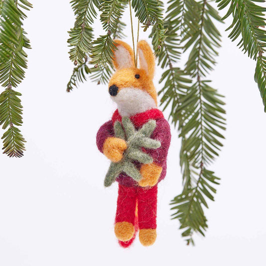 Fox Wool Felt Ornament
