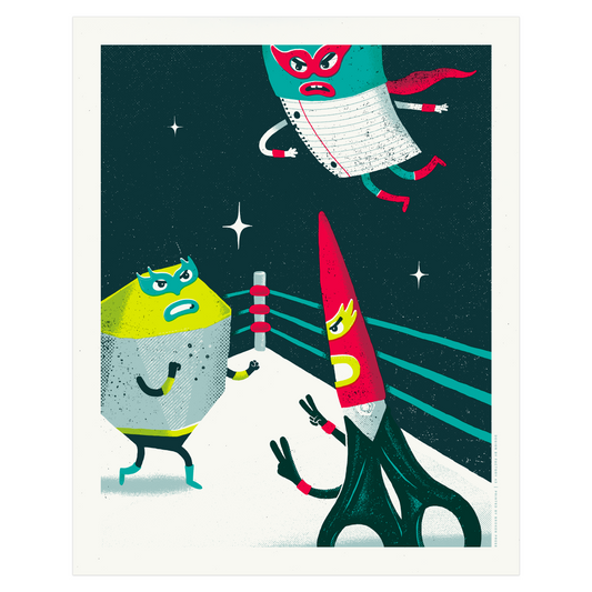 Rock, Paper, Scissors Art Print | Factory 43 (WA)