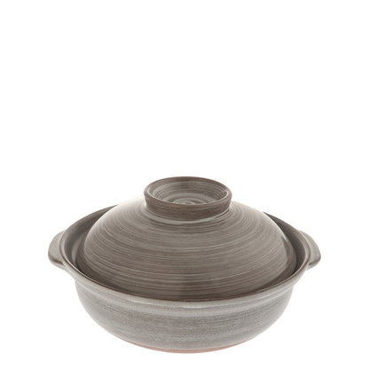 White Swirls Taupe 6-Gp Donabe