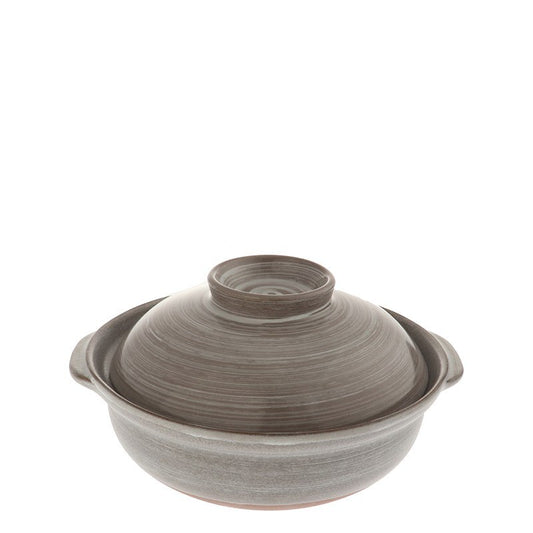 White Swirls Taupe 6-Gp Donabe