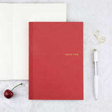 Load image into Gallery viewer, NOTE FOR  Basic A6 Notebook (Japan) | Red
