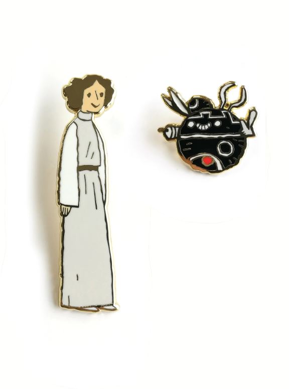 The Princess and Roundy Enamel Pin by Scott C.