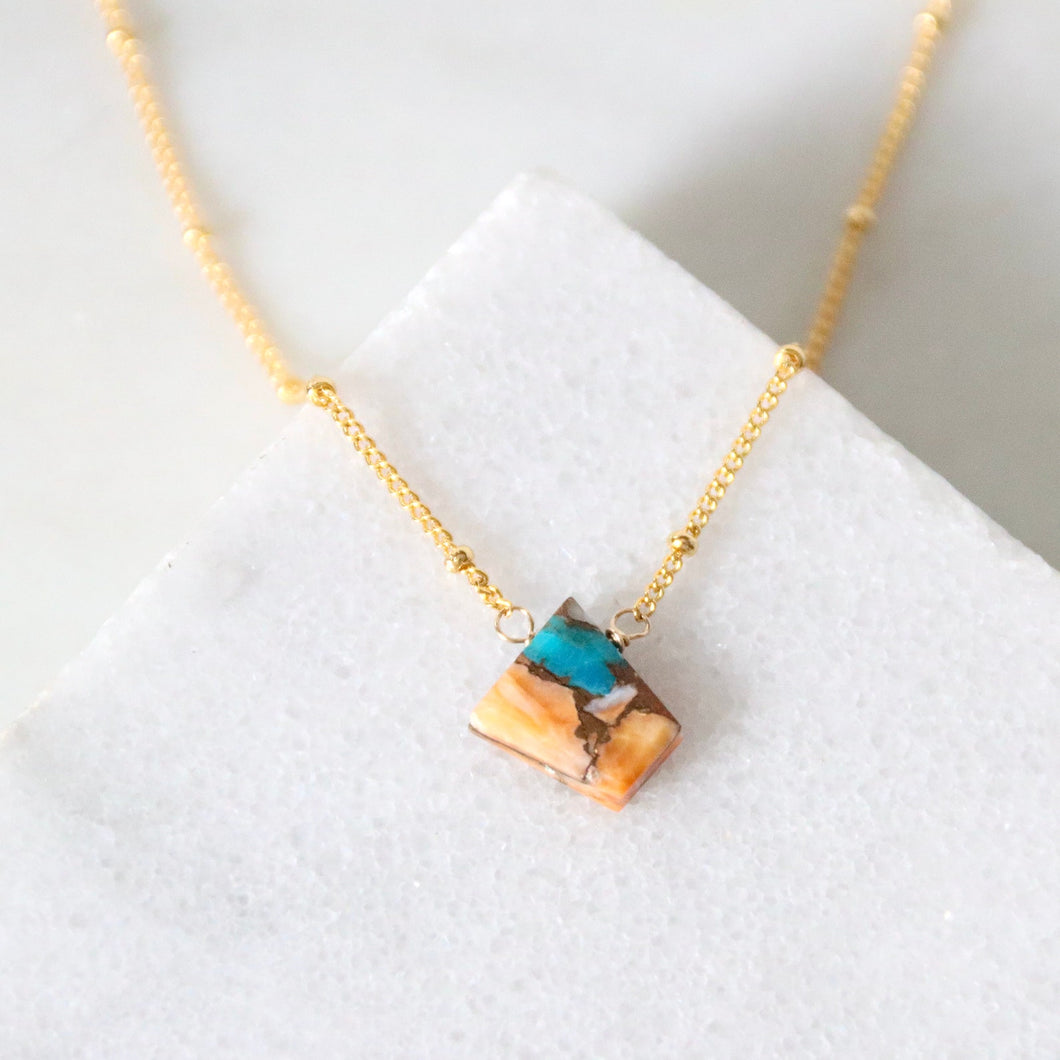 Oyster Turquoise Necklace | Mesa Blue (TX)
