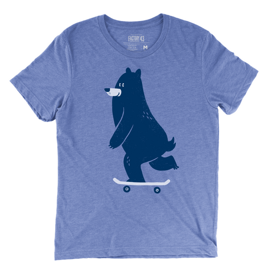 Skateboarding Bear Tee by Factory 43 (WA)
